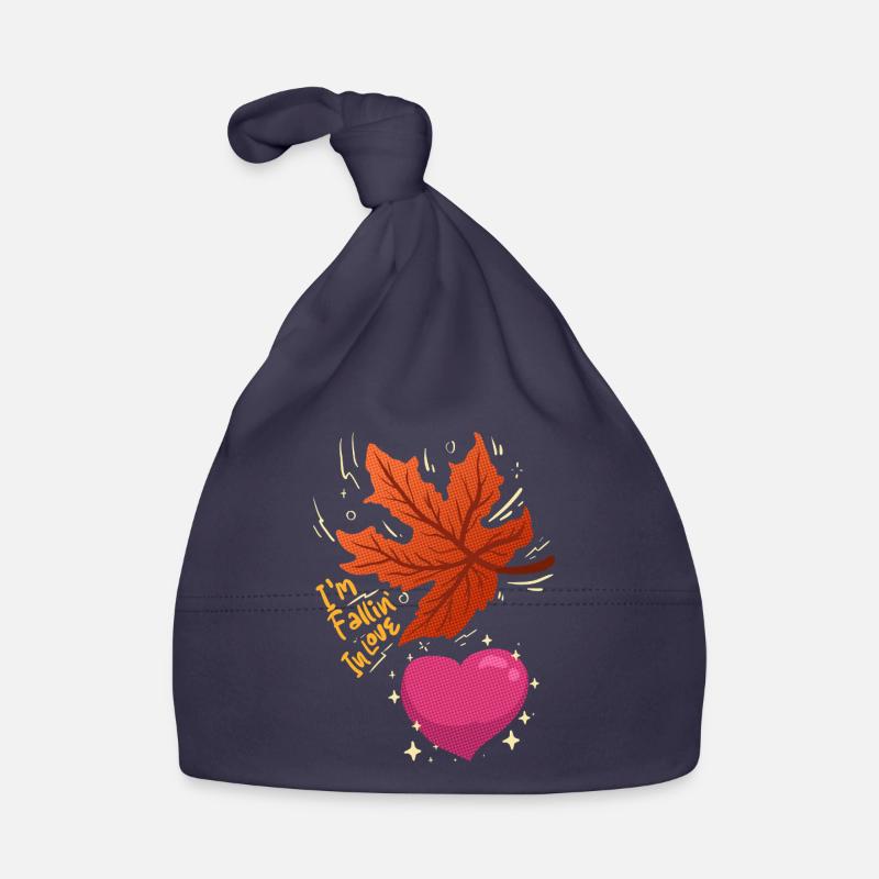 I’m Falling in Love - maple leaf falling in love Organic Baby Cap