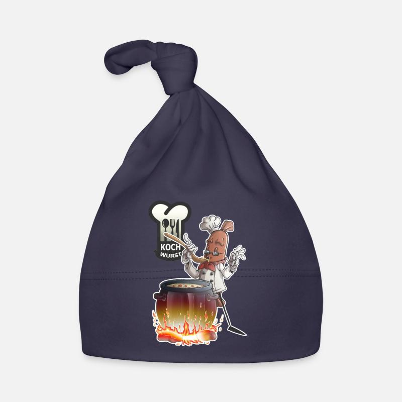 Saucisse cuite - Bonnet bio Bébé - marine