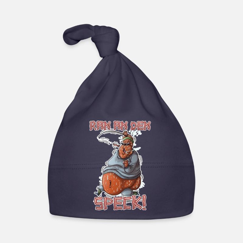 Mettez-vous au bacon - Bonnet bio Bébé - marine