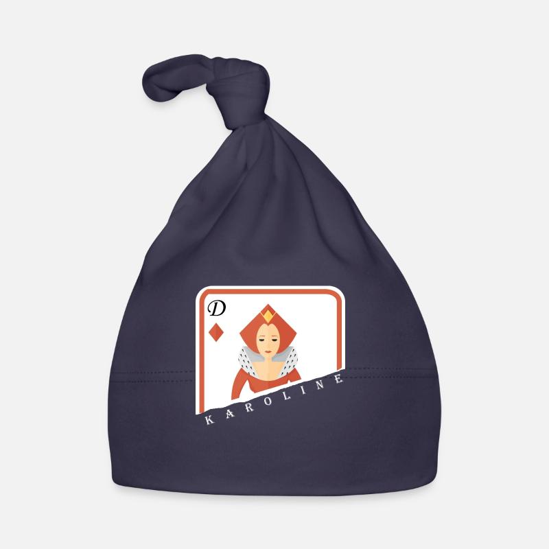 Karoline dame jeu de cartes! - Bonnet bio Bébé - marine
