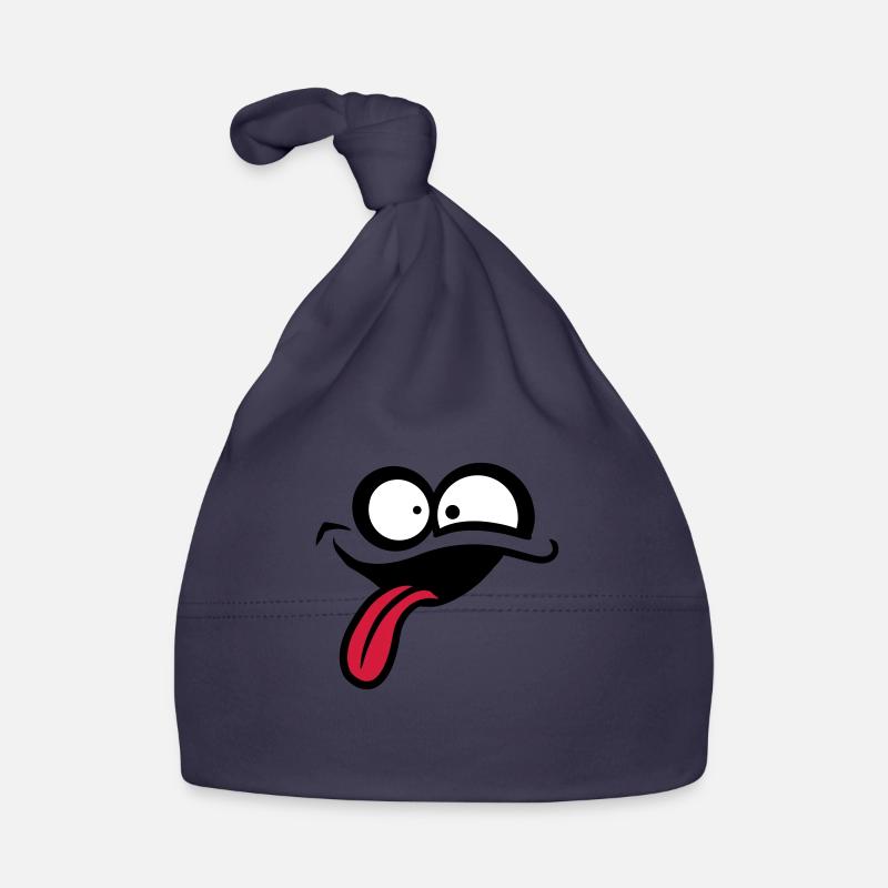 Verrücktes Comic Gesicht Baby Bio-Mütze