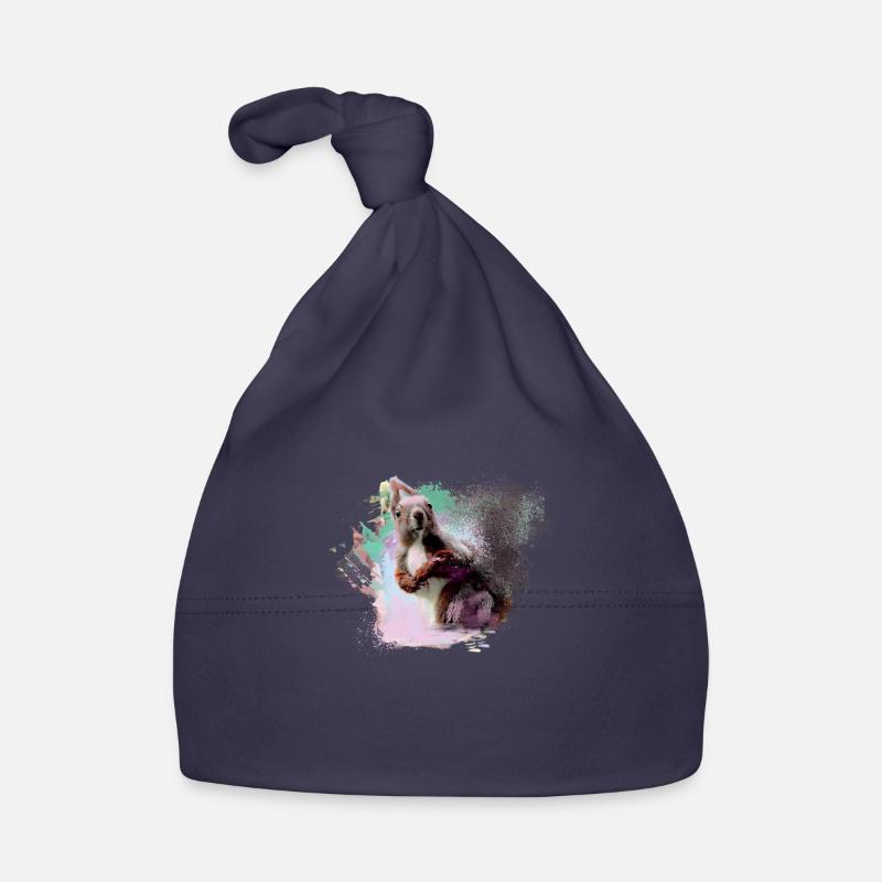 Squirrels, colorful, painting, graffiti, squirrels, Organic Baby Cap