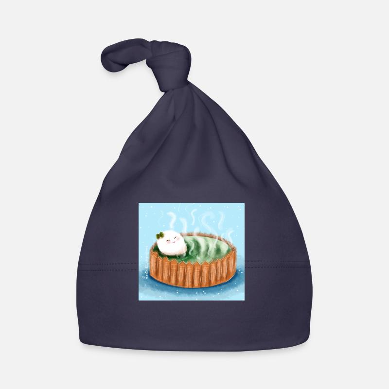 Se détendre - Bonnet bio Bébé - marine