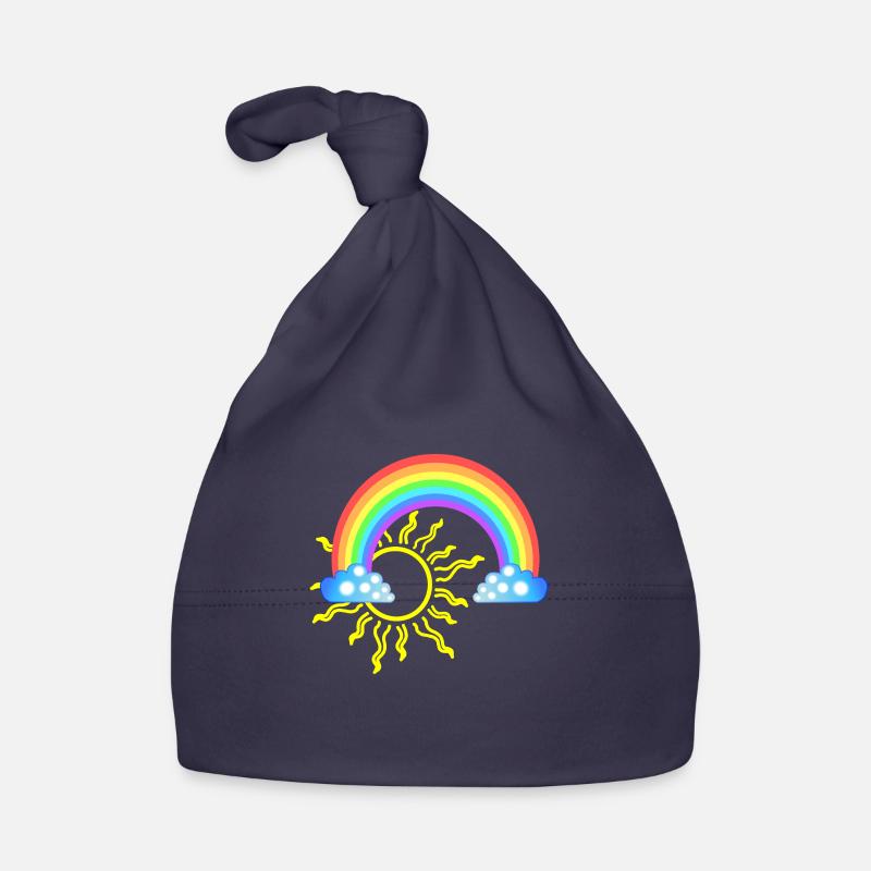 Arc-en-ciel - Bonnet bio Bébé - marine