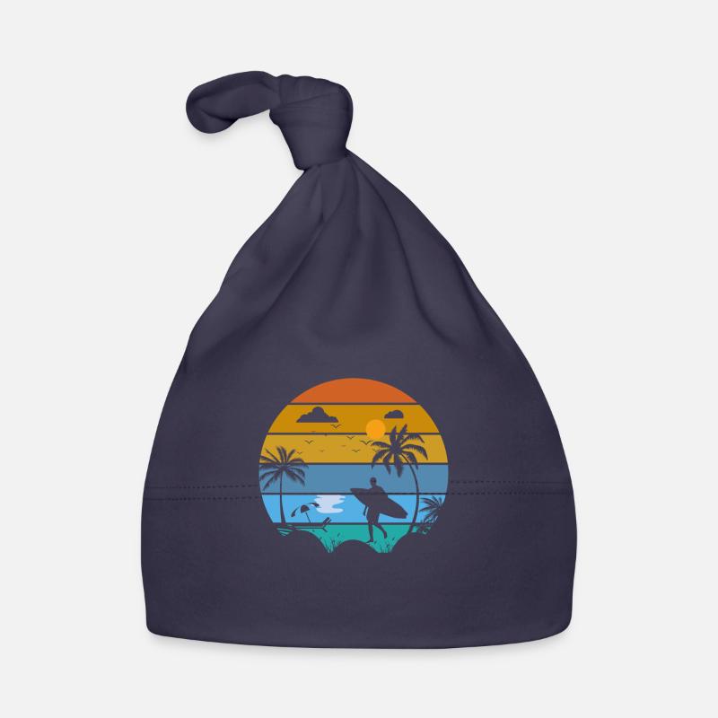 Summer Beach Sunset Organic Baby Cap