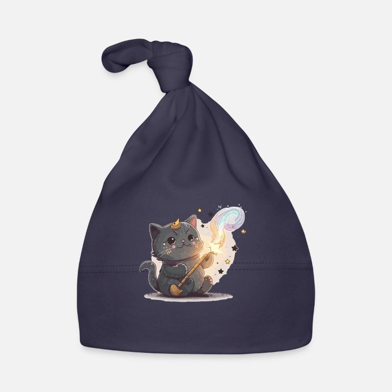 Witziger Katzen-Zauberer Baby Bio-Mütze