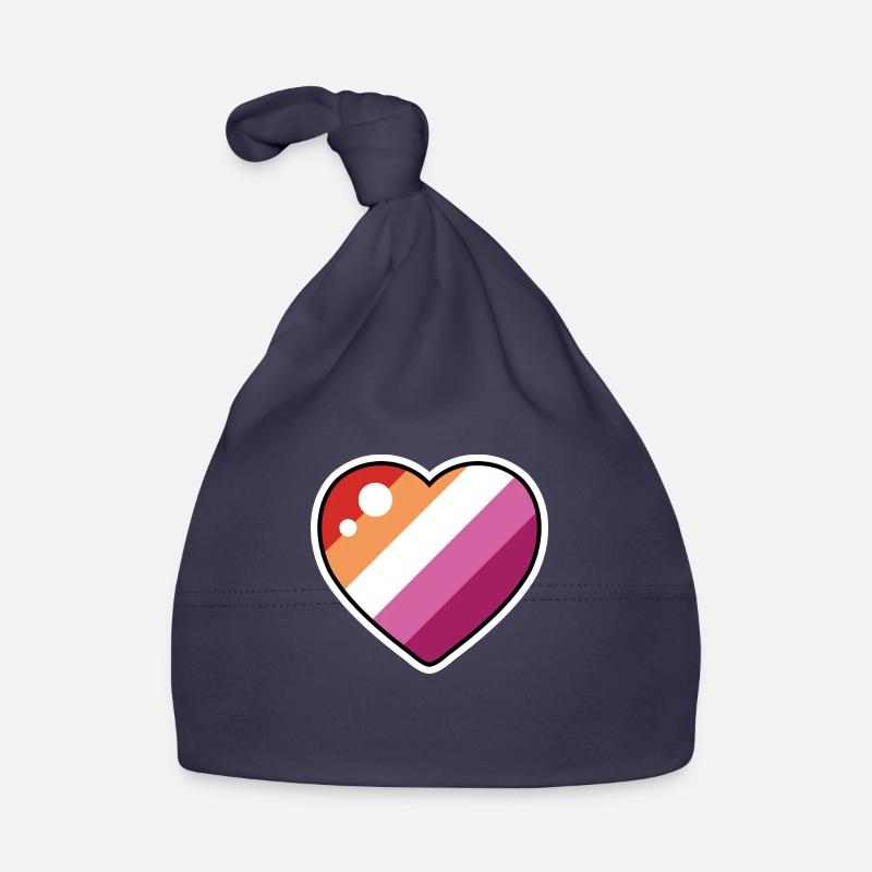 Coeur (drapeau lesbien) Bonnet bio Bébé