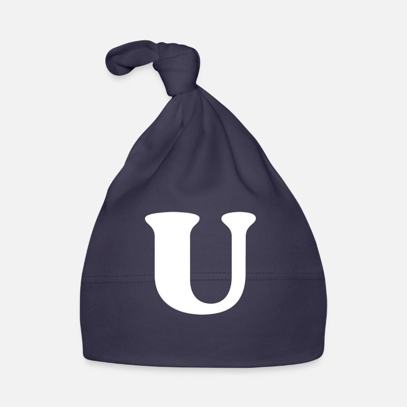 letter u Organic Baby Cap