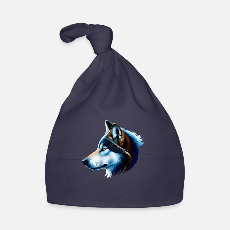 Loup - Bonnet bio Bébé - marine