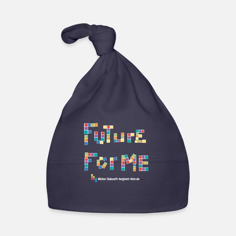 FUTUREFORME white - Organic Baby Cap - navy