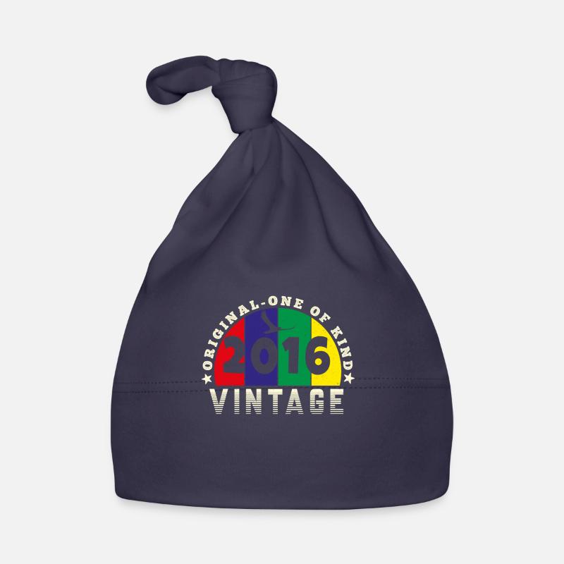 Annata 2016 Retrò - Bursdag Cappellino ecologico per neonato