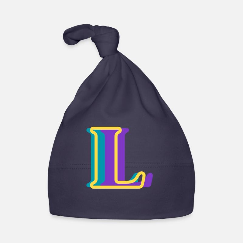 Lettre l multicolore Bonnet bio Bébé
