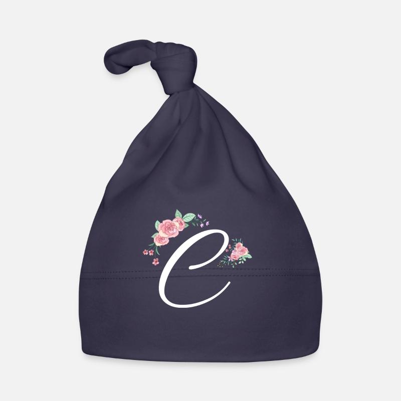 Buchstabe c Blumen Baby Bio-Mütze