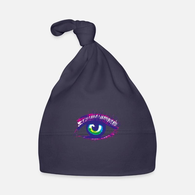 œil - Bonnet bio Bébé - marine