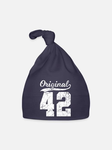42 Original 82 Years Man Wife Birthday - Organic Baby Cap - navy - Front