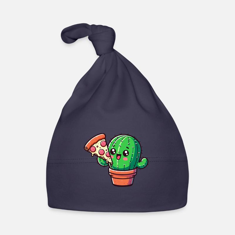 Bande dessinée mignonne Cactus Pizza Bonnet bio Bébé