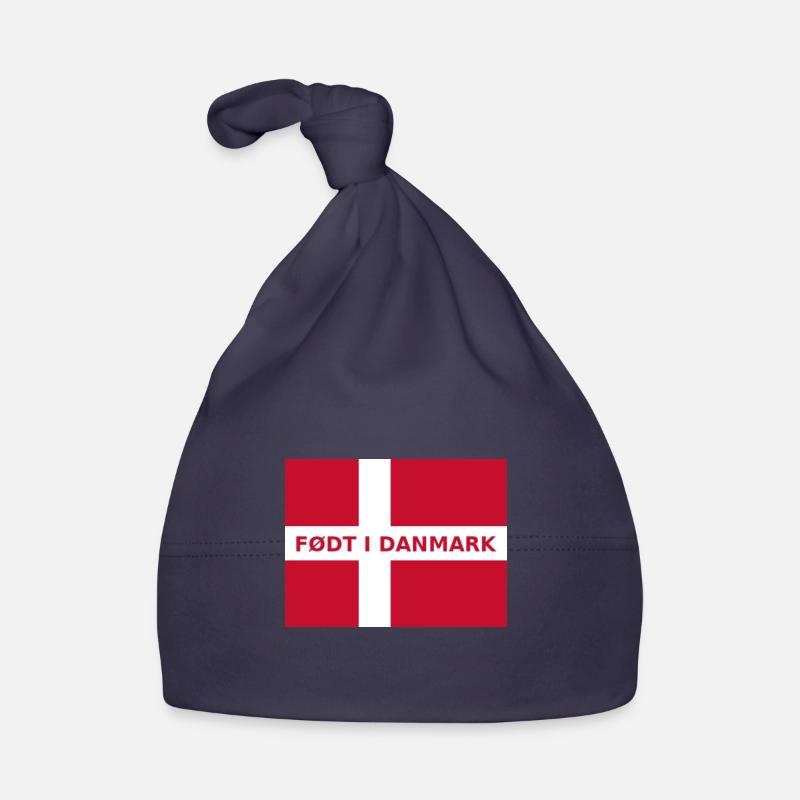 Drapeau danois – Né au Danemark Bonnet bio Bébé