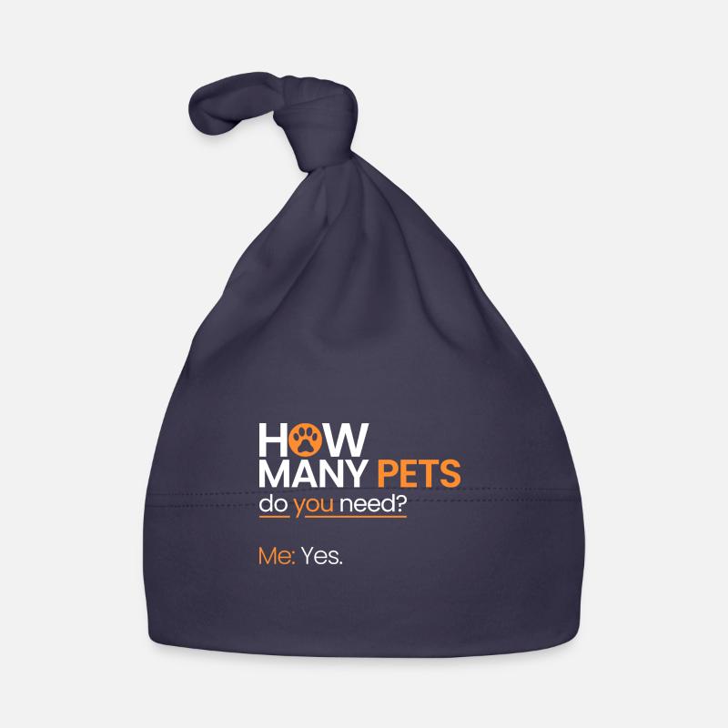 Combien d’animaux de compagnie? - Bonnet bio Bébé - marine