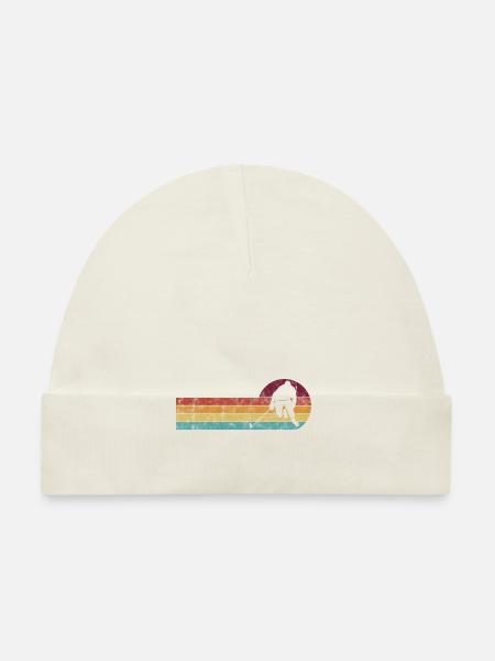 Hockey sur glace de style rétro ou vintage pour les enfants - Bonnet bio Bébé - marine - Devant