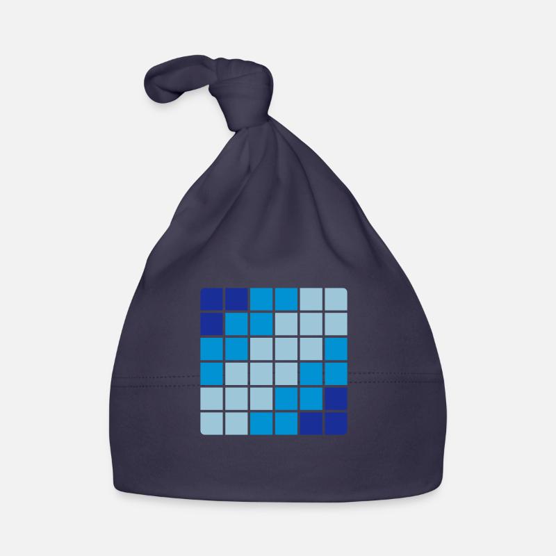 Pattern - Organic Baby Cap - navy