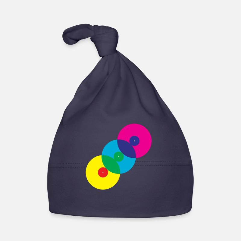 Vinyl Records (Diagonal) Organic Baby Cap