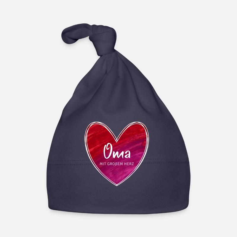 Oma mit großem Herz Baby Bio-Mütze