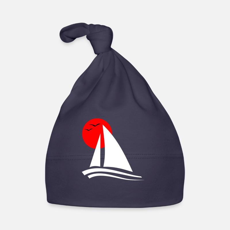 Sailing Black Organic Baby Cap