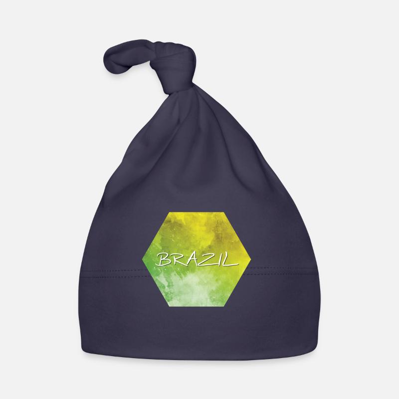 Brésil - Brésil - Bonnet bio Bébé - marine