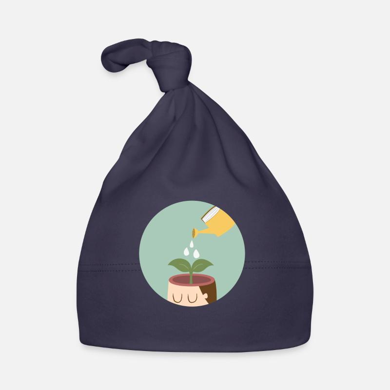 Watercan Head Circle - Bonnet bio Bébé - marine