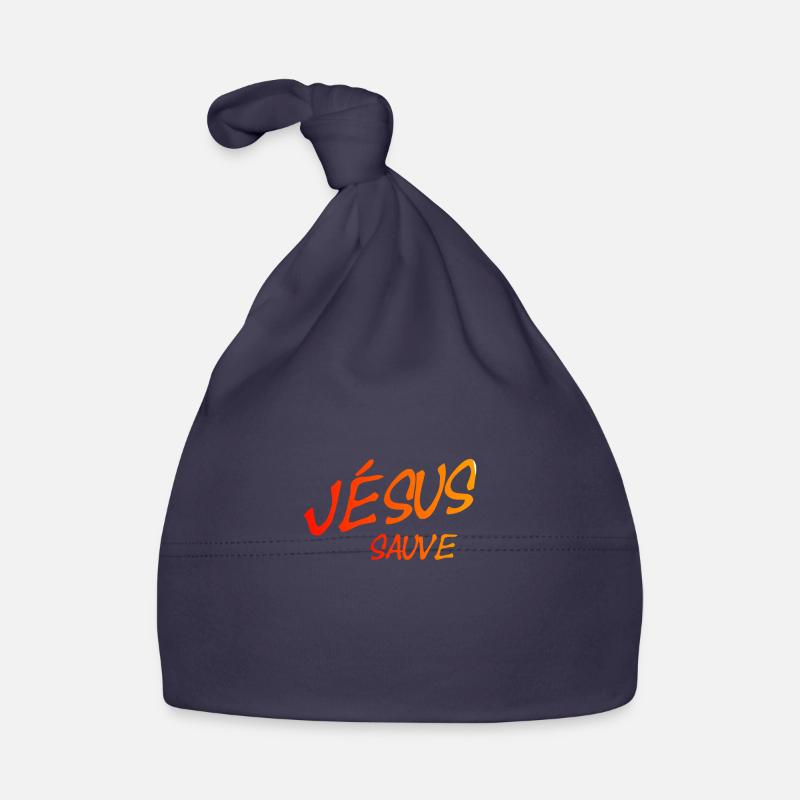 Jésus sauve - Bonnet bio Bébé - marine