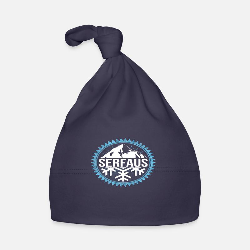 SERFAUS Winter mountains Organic Baby Cap