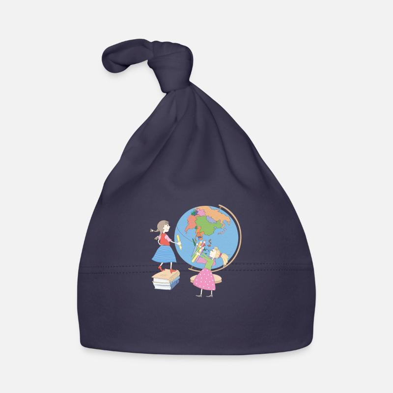 Schulanfang - Baby Bio-Mütze - Navy