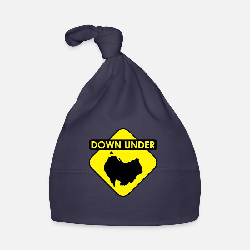 Australia Down Under Sign upside down - Baby Bio-Mütze - Navy