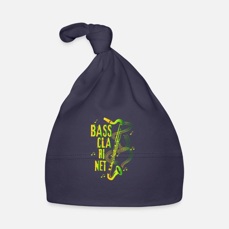 Bass Clarinet Retro Gift Idea Organic Baby Cap