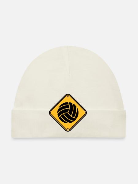bouclier avertissement danger danger danger volley - Bonnet bio Bébé - marine - Devant