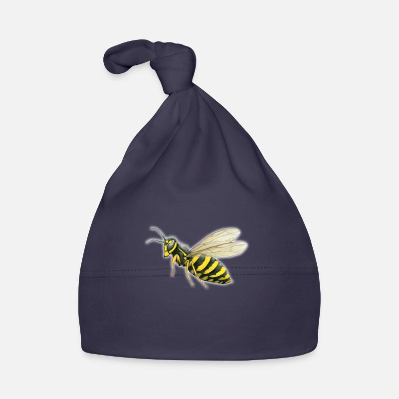 Grosse guêpe - Bonnet bio Bébé - marine