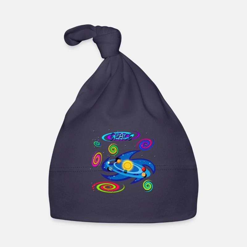 SOLAR SYSTEM (select dark color for this version) Organic Baby Cap