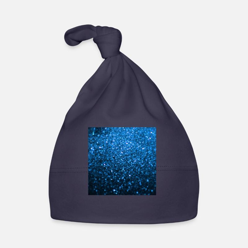 Funkelnder blauer Glitter Baby Bio-Mütze