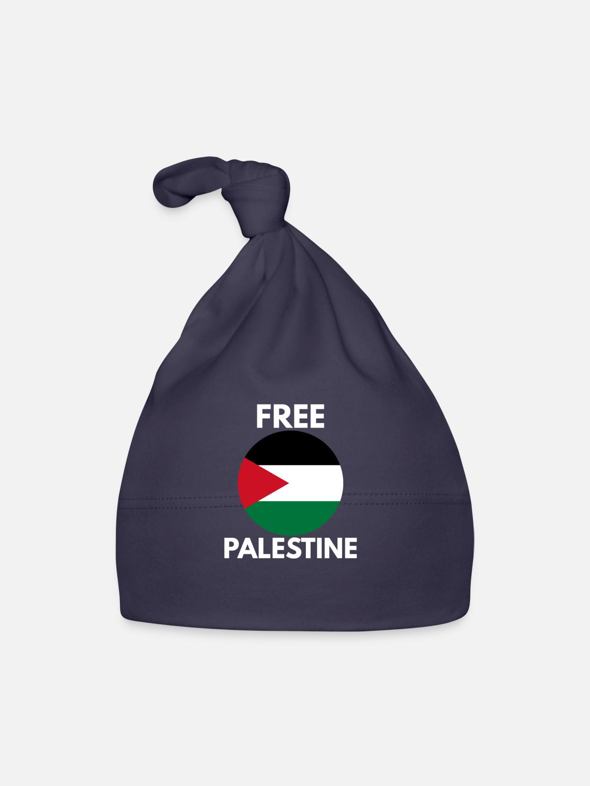 Libérer la Palestine - Bonnet bio Bébé - marine - Devant