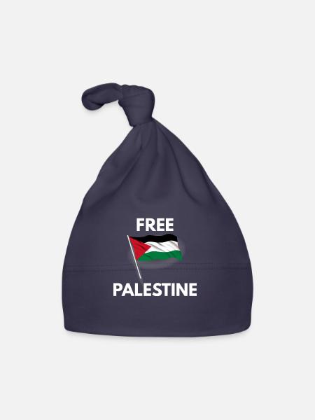 Libérer la Palestine - Bonnet bio Bébé - marine - Devant