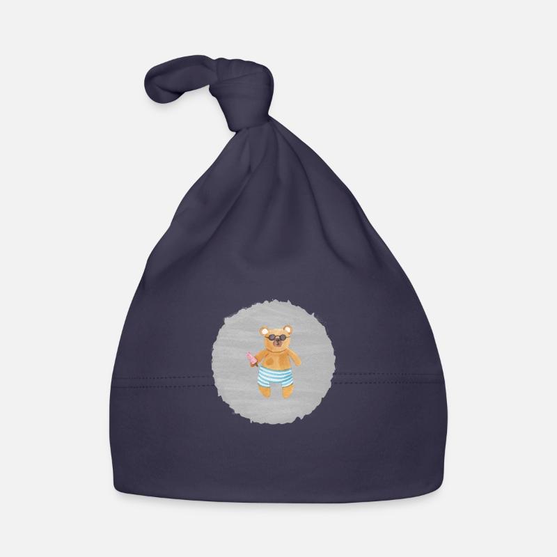 Cute bear Organic Baby Cap