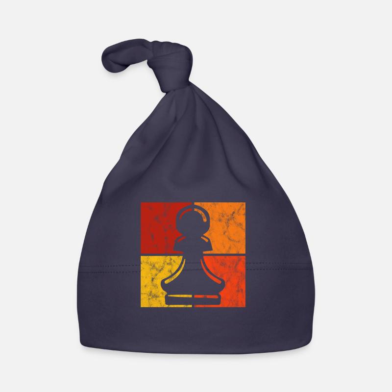 Jeu d’échecs rétro jeu d’échecs jeu d’échecs - Bonnet bio Bébé - marine