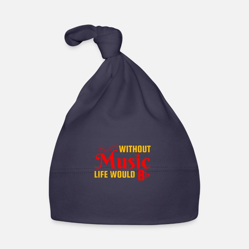 Without Music Life Would Be Flat Gift Idea Organic Baby Cap
