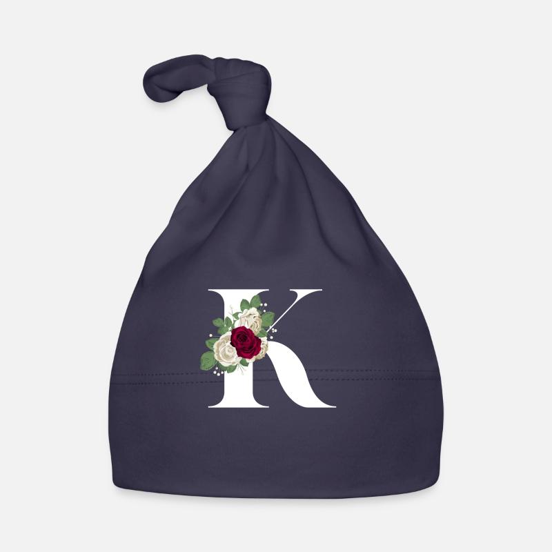 lettre k fleuris Bonnet bio Bébé