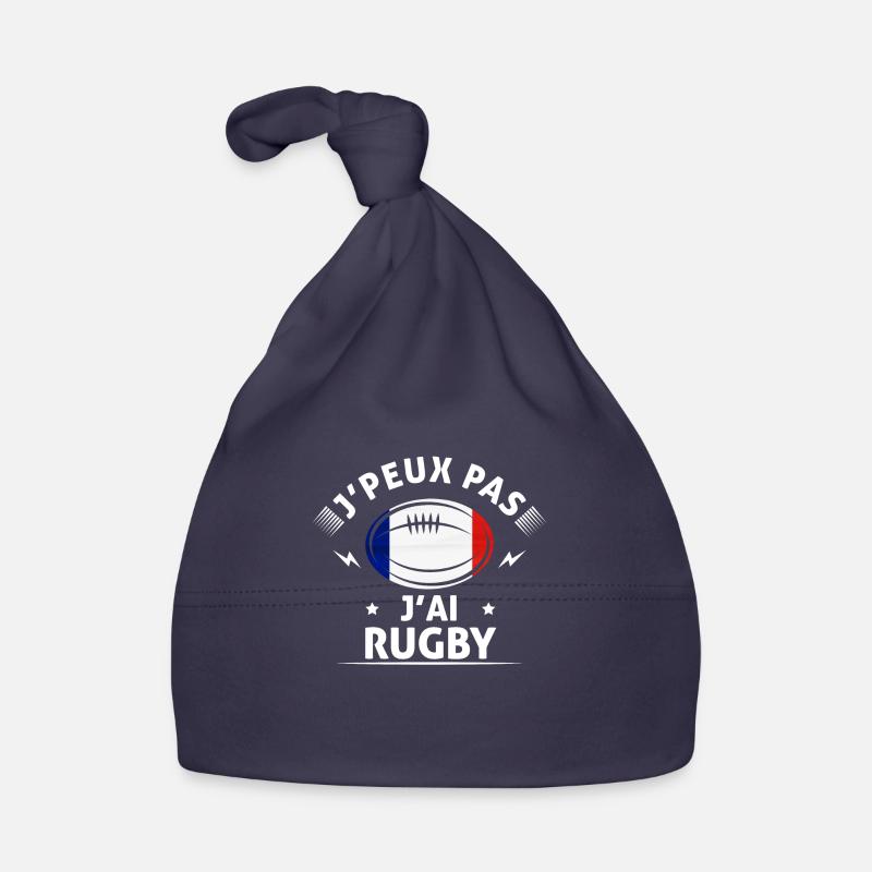 J'peux pas j'ai rugby - Bonnet bio Bébé - marine