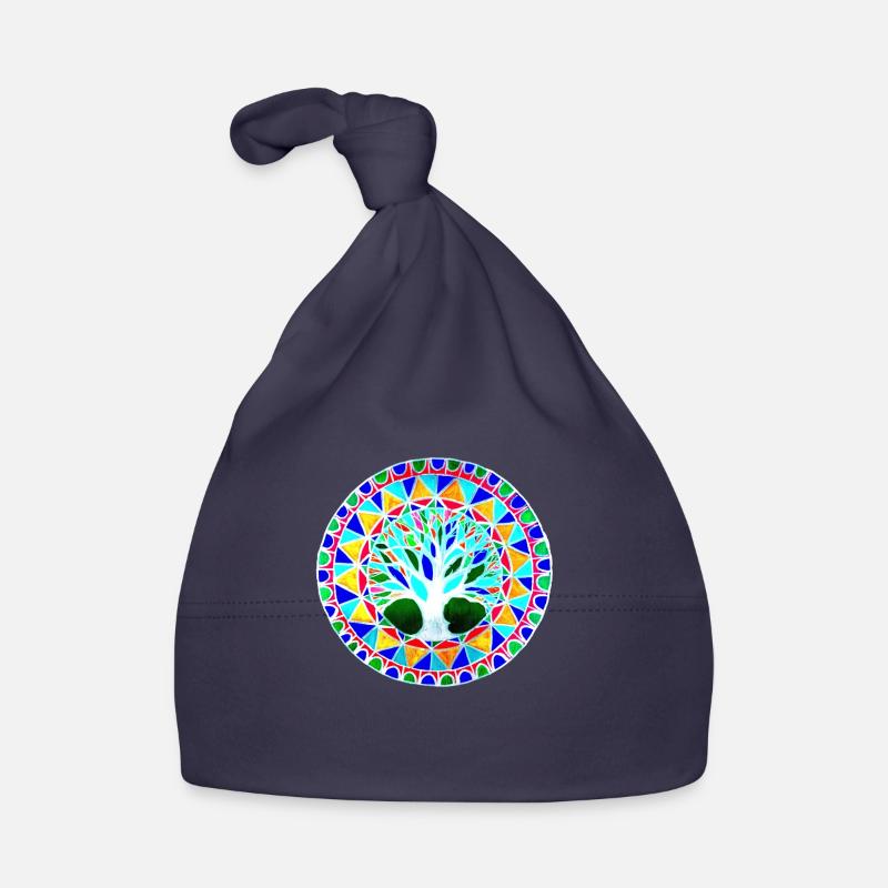 graphic tree pattern Organic Baby Cap