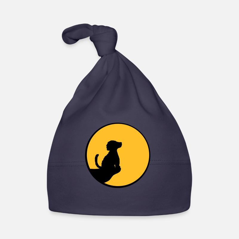 Moon Cliff Sitting Dog Organic Baby Cap