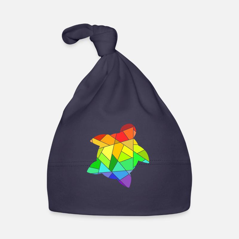 Figures géométriques arc-en-ciel Tortue Bonnet bio Bébé