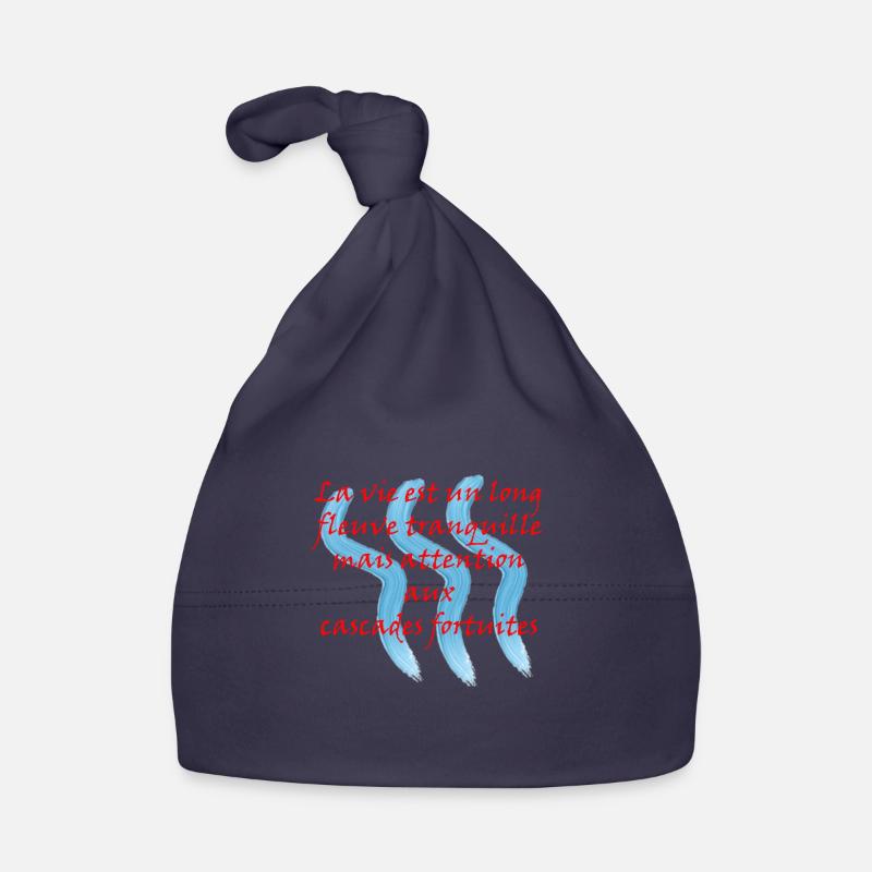 La vie est un long Fleuve tranquille - Bonnet bio Bébé - marine