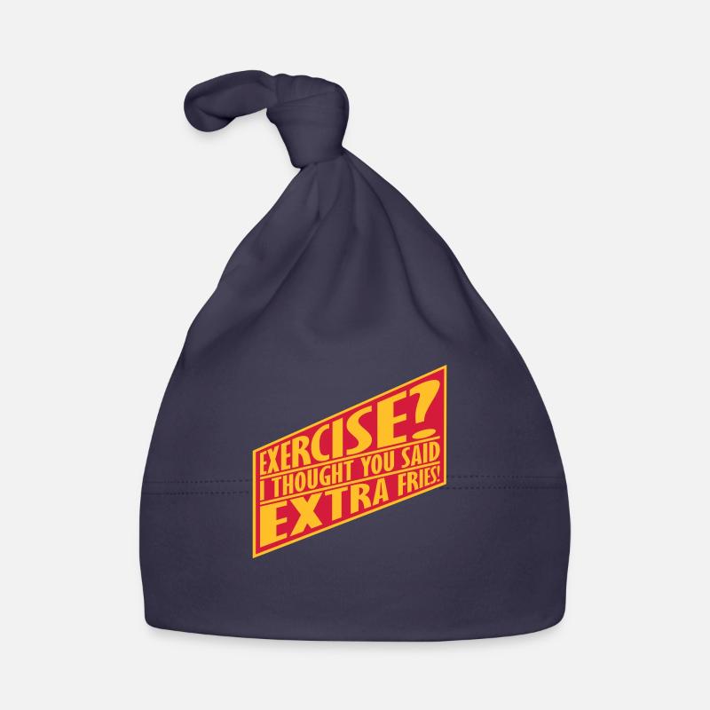 Exercise Extra Fries Zitat Baby Bio-Mütze